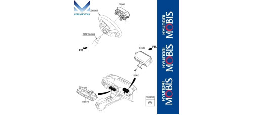 airbag module passenger for hyundai sonata lf 2014-17